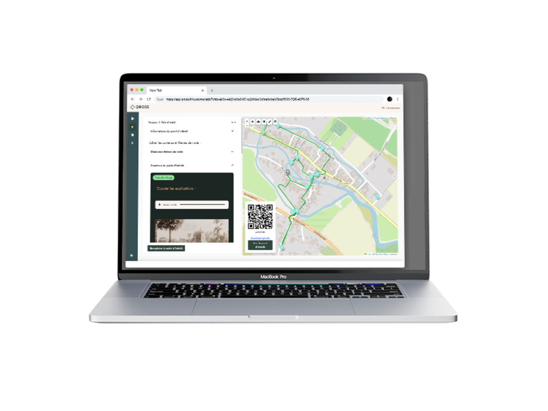La plateforme QRoss sur un ordinateur portable